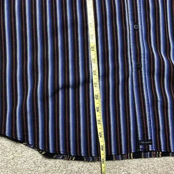 Ted Baker Button Down Shirt Striped Long Sleeves - Picture 3 of 11